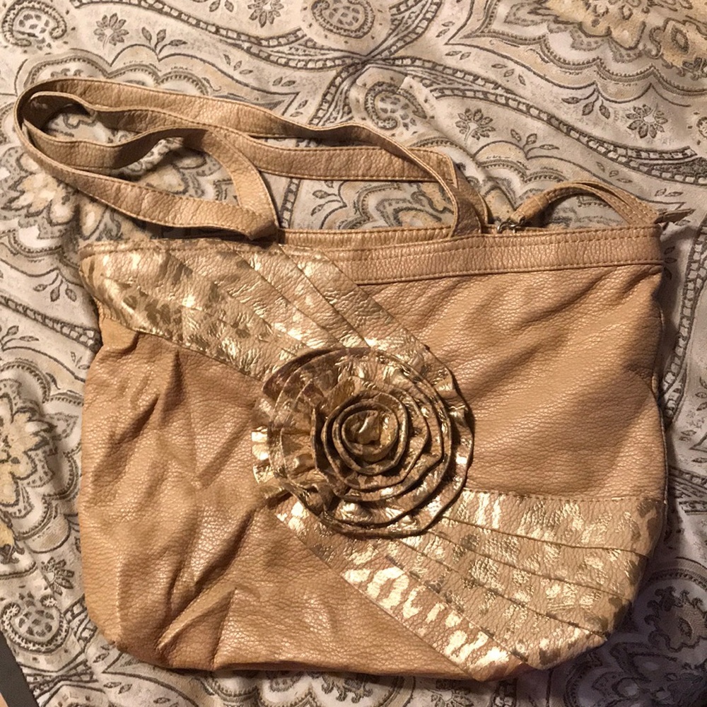 Gold flower Marc Ecko purse